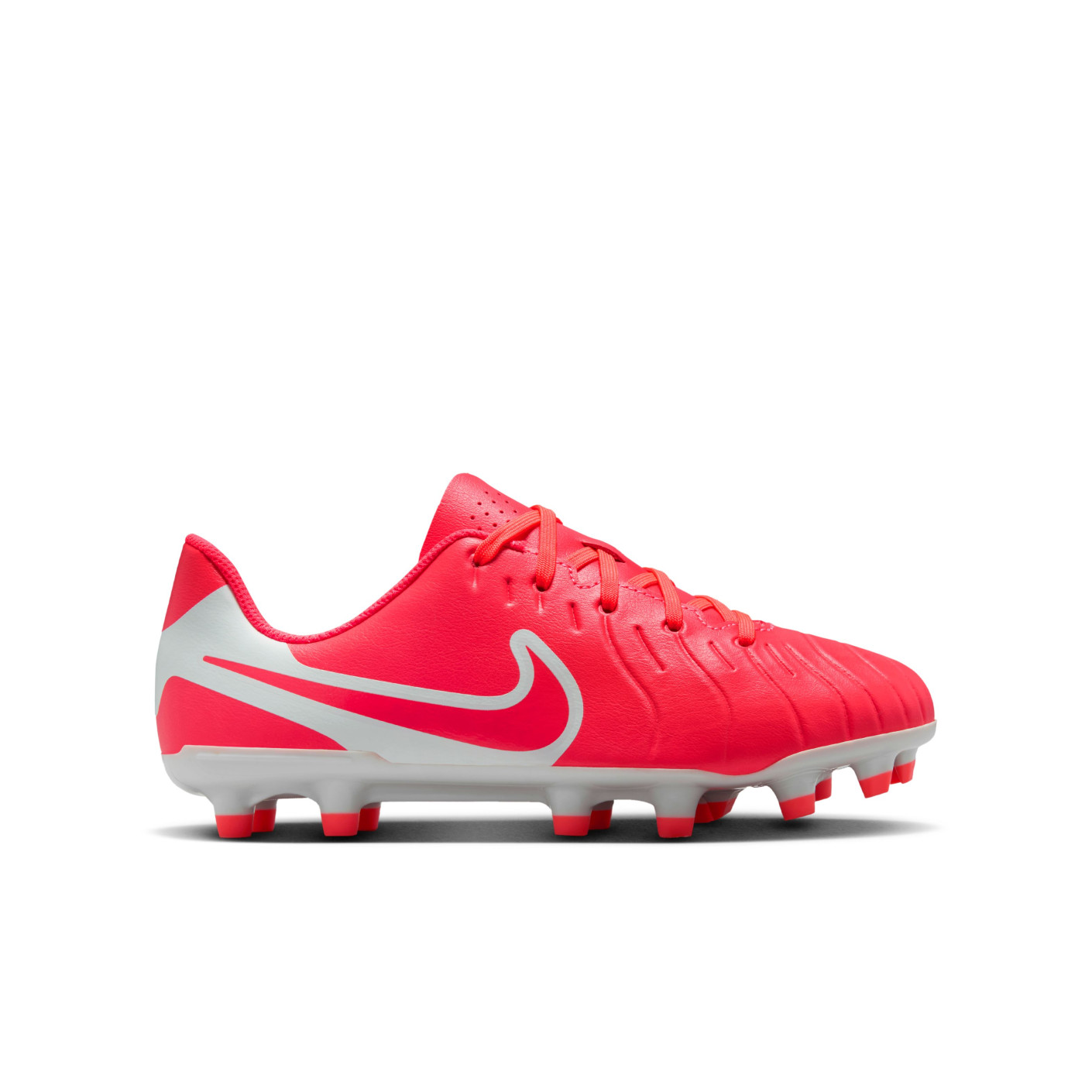 Nike Tiempo Legend 10 Club Grass/Artificial Grass Football Shoes (MG) Kids Bright Red White