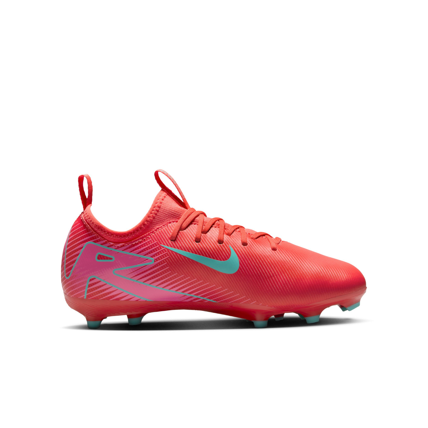 Nike Mercurial Superfly 10 Club Gras / Kunstgras Voetbalschoenen (MG) Kids Rood Turquoise Roze