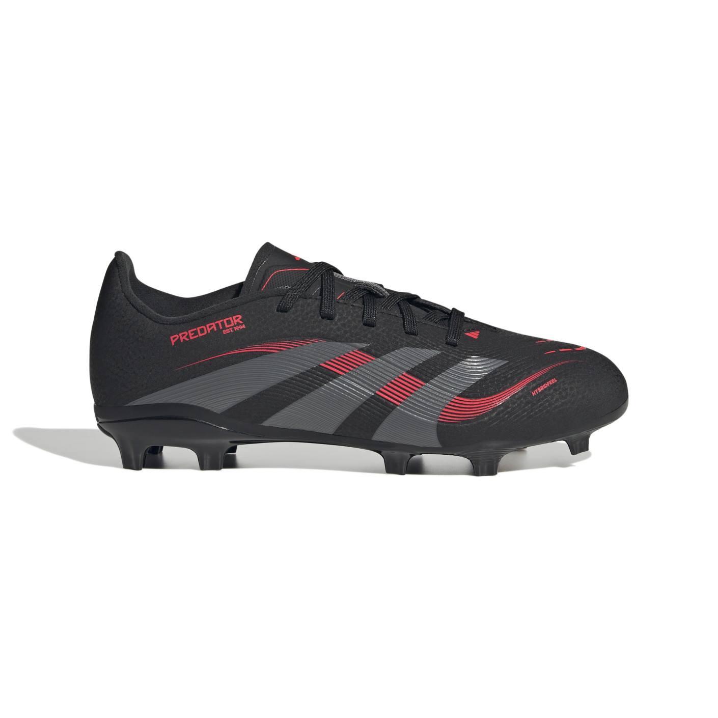 adidas Predator League Grass/Artificial Grass Football Boots (MG) Kids Black Grey Red