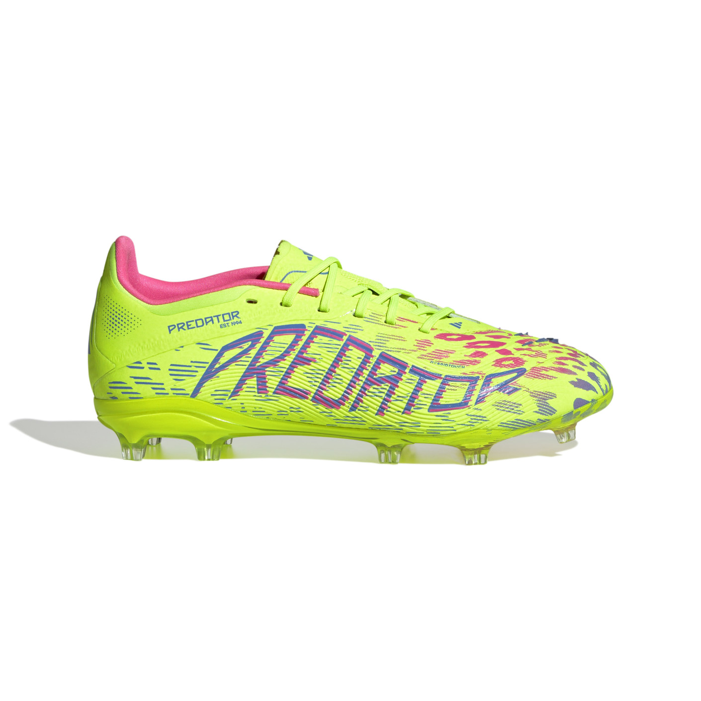 adidas Predator Elite Gras Football Shoes (FG) Kids Neon Yellow Blue Pink