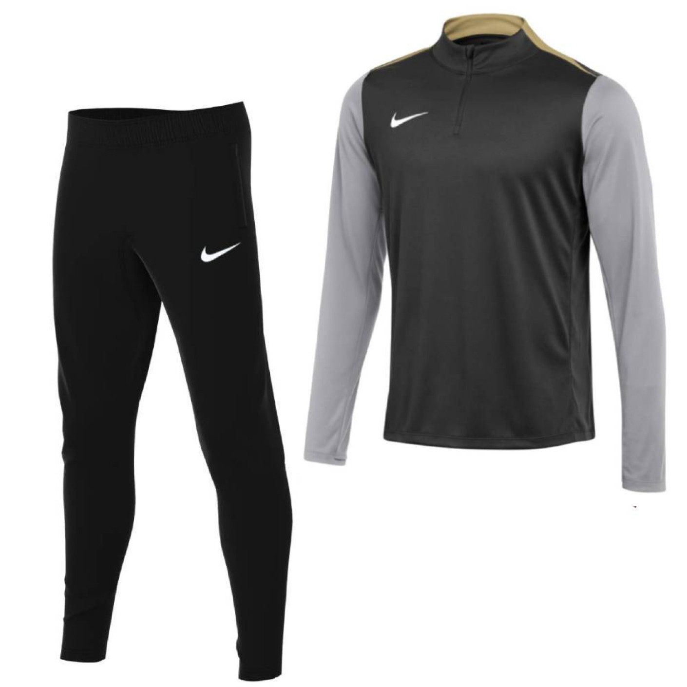 Nike Academy Pro 24 Trainingspak 1/4-Zip Zwart Grijs Goud