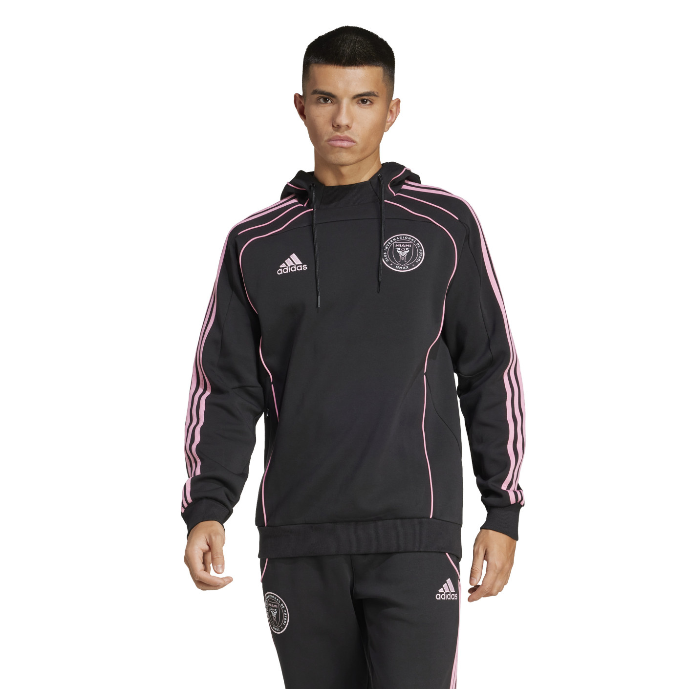 adidas Inter Miami CF Travel Hoodie 2025-2026 Black Pink