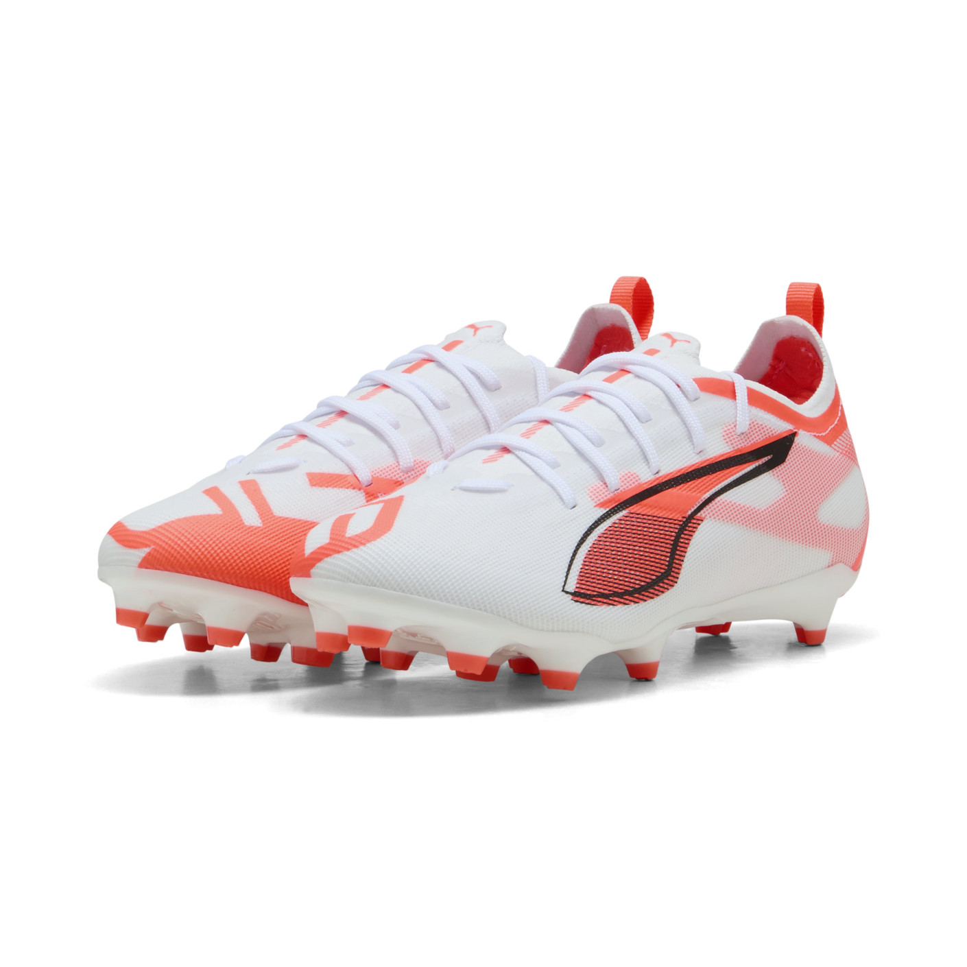 PUMA Ultra 5 Pro Grass/Artificial Grass Football Shoes (MG) Kids White Black Red