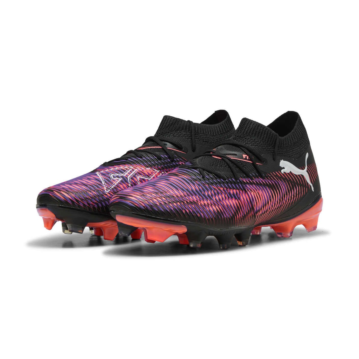 PUMA Future 8 Match Grass/Artificial Grass Football Shoes (MG) Women's Black Purple Red