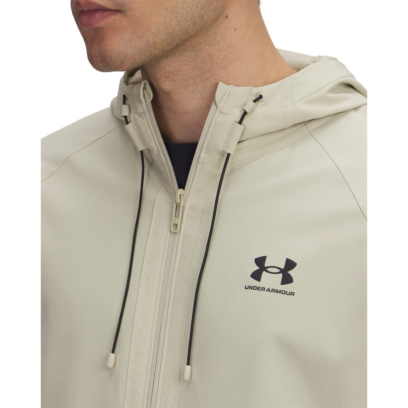 Under Armour Stretch Vibe Woven Tracksuit Full-Zip Beige Black