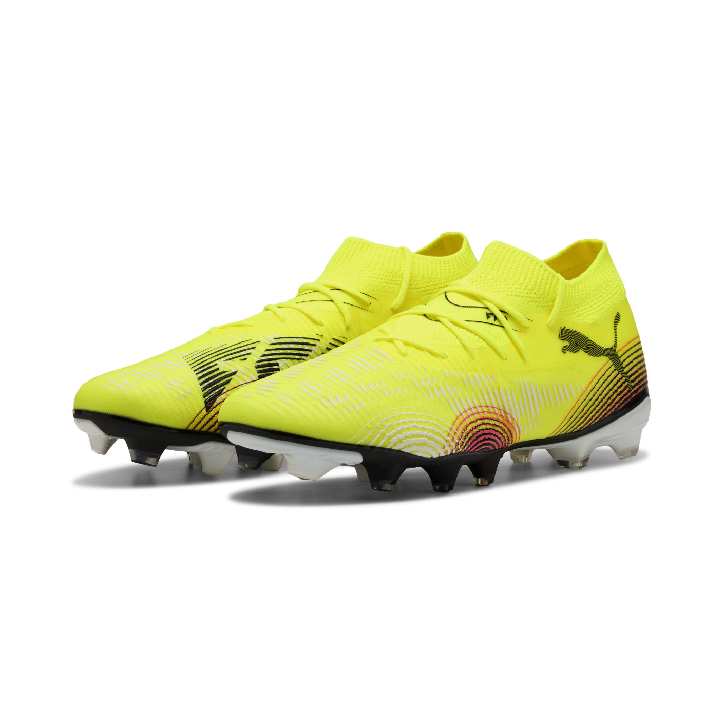 PUMA Future 8 Match Grass/Artificial Grass Football Boots (MG) Yellow Black Pink