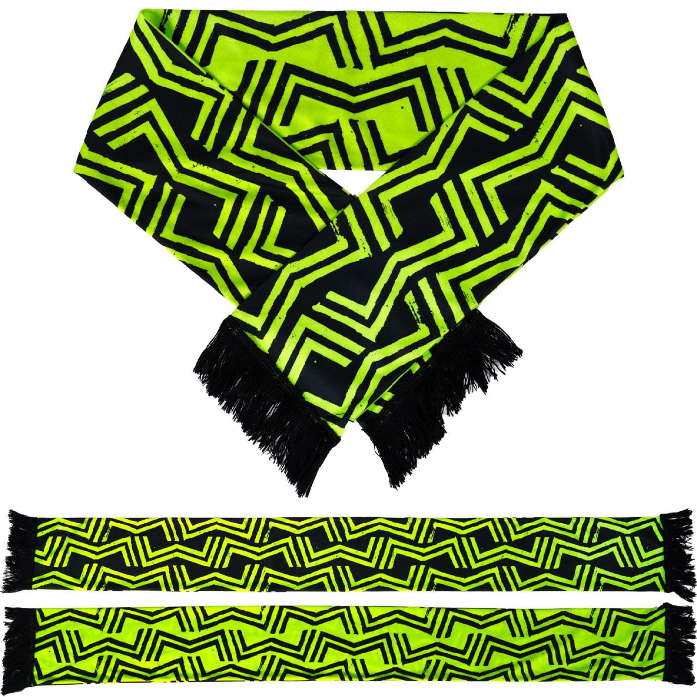 Masters of Madness Fleece Shawl Green Black