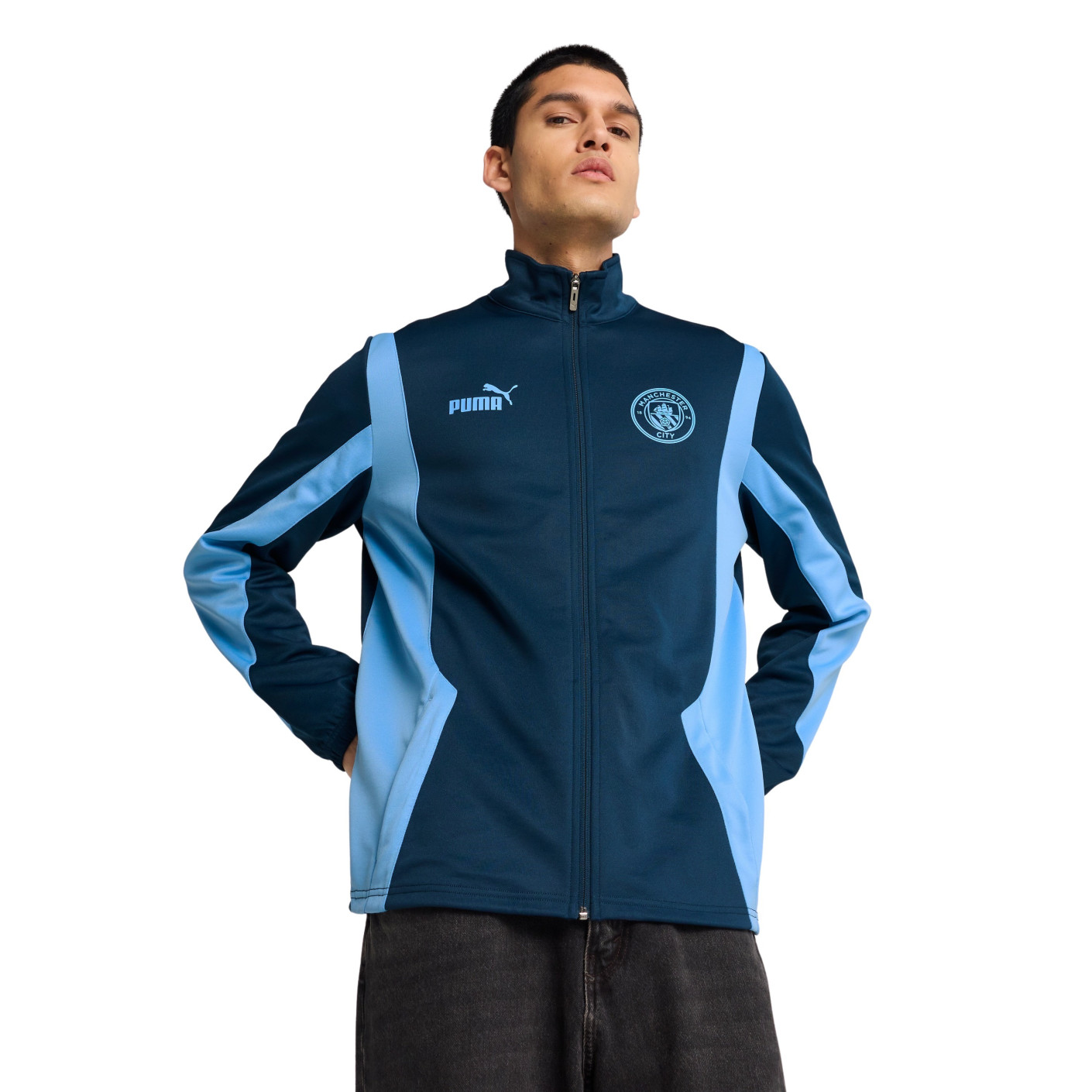 PUMA Manchester City FTBLNRGY+ Vest 2024-2025 Dark Blue Light Blue
