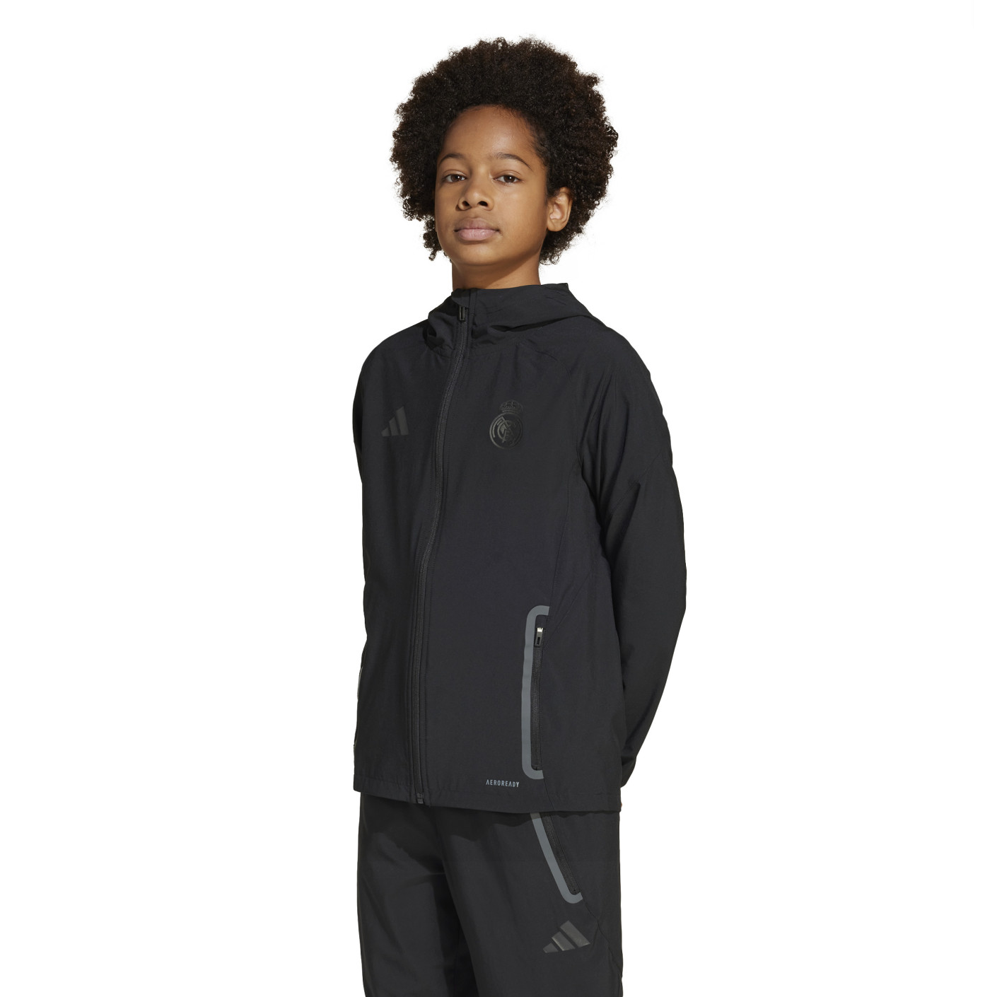 adidas Real Madrid Vis Tech Vest 2024-2025 Kids Zwart