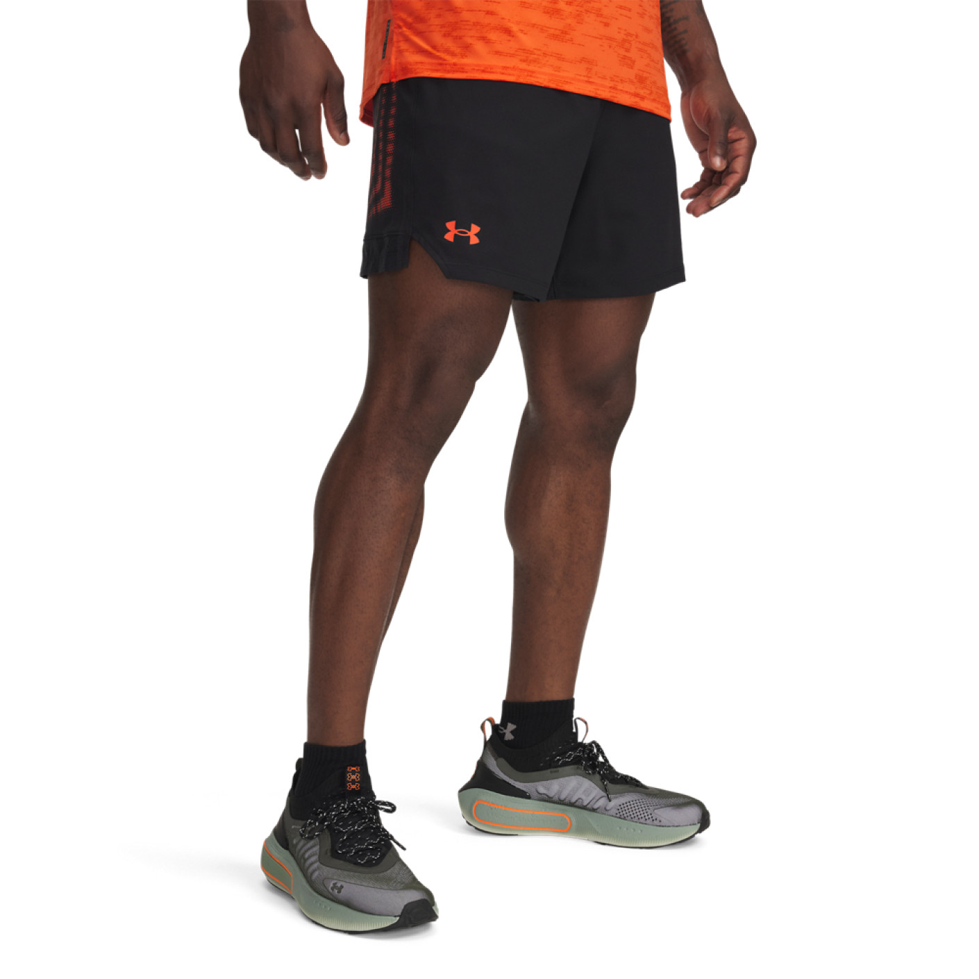 Under Armour Vanish Woven Graphic Trainingsbroekje Zwart Oranje