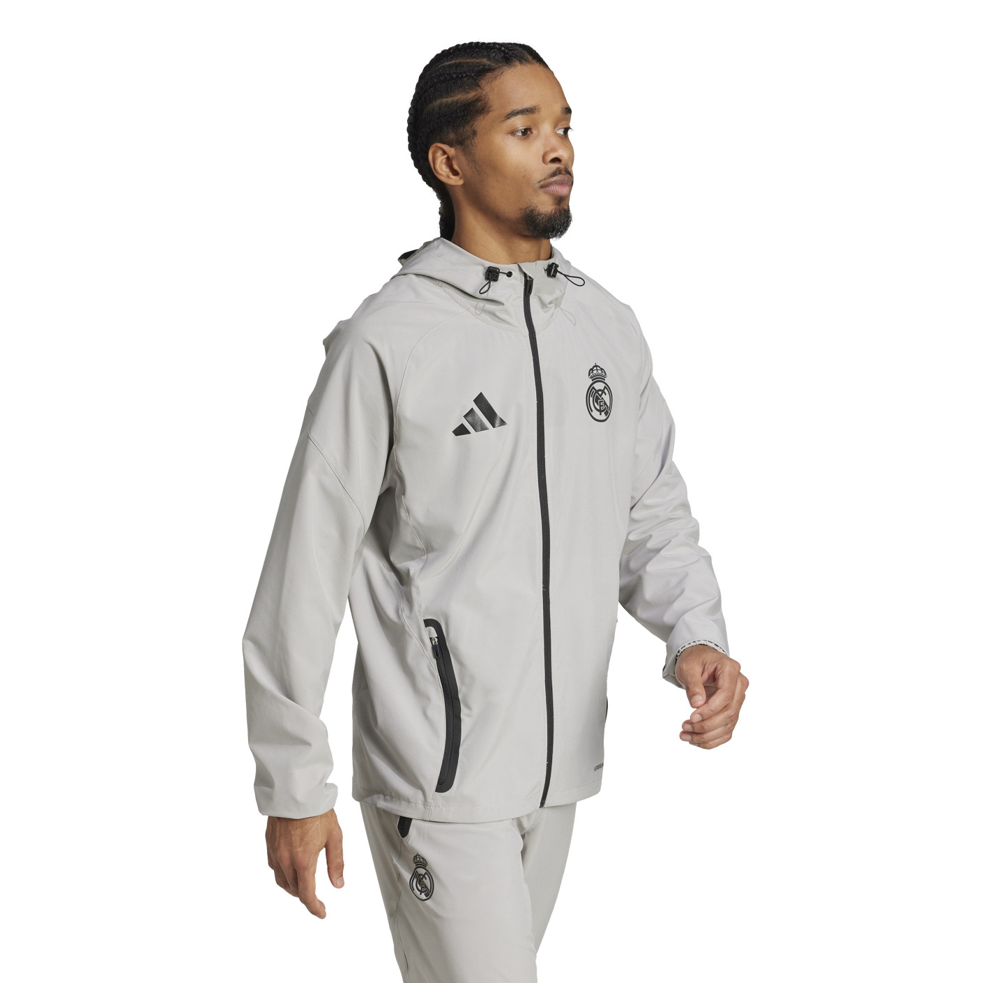 adidas Real Madrid ジャージ XL グレー adidas Real Madrid Vis Tech Vest 2024-2025 Grey - Voetbalshop.nl