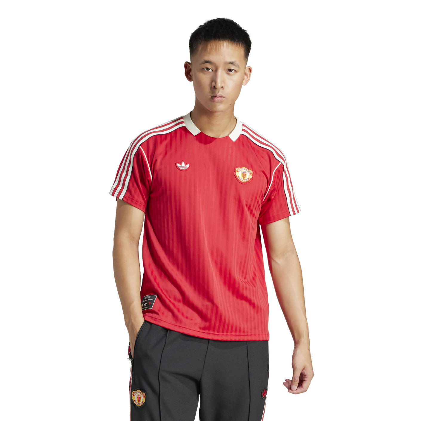 adidas Manchester United Icon Zomerset Rood Zwart - Voetbalshop.nl