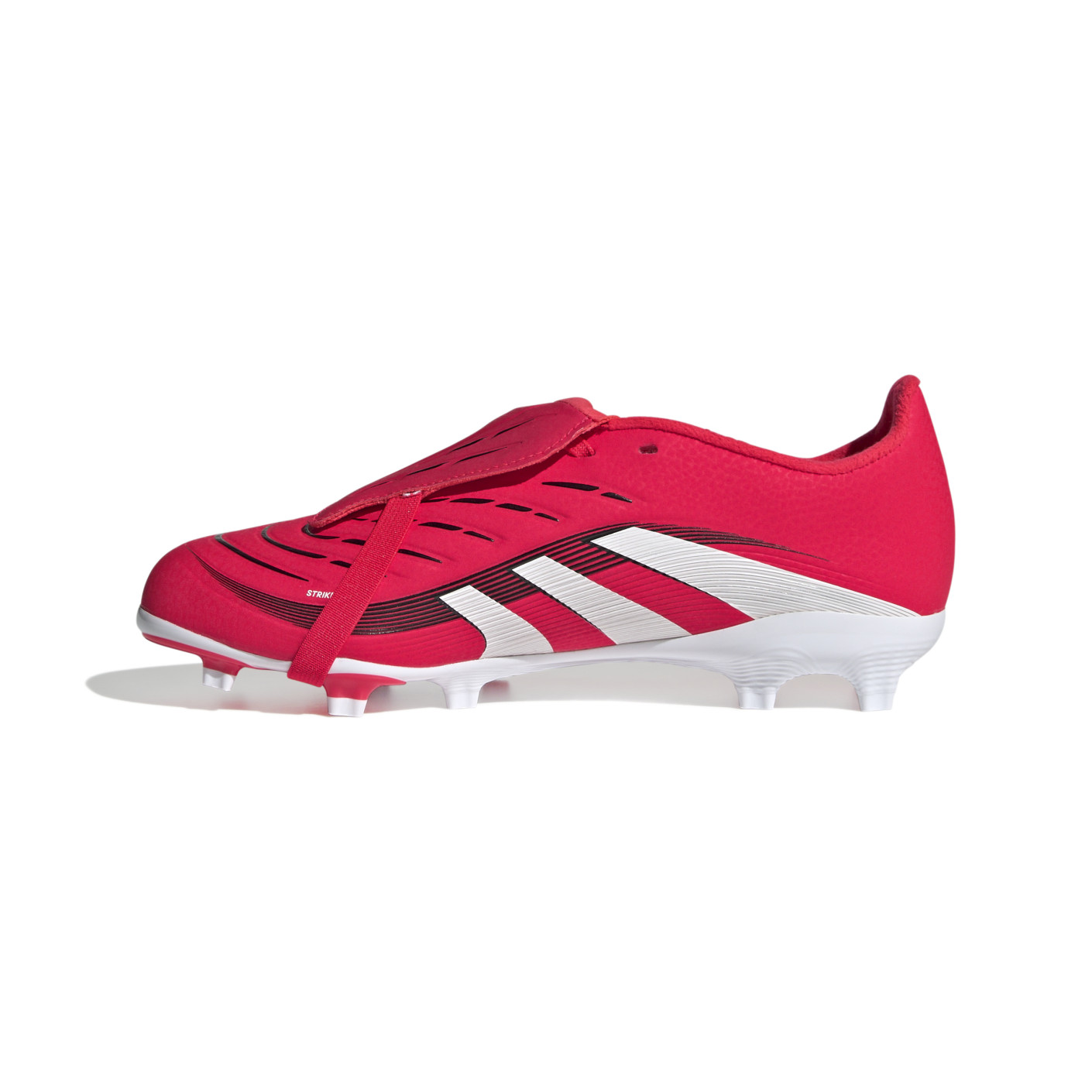 adidas Predator League FT Gras Voetbalschoenen (FG) Kids Rood Wit Zwart