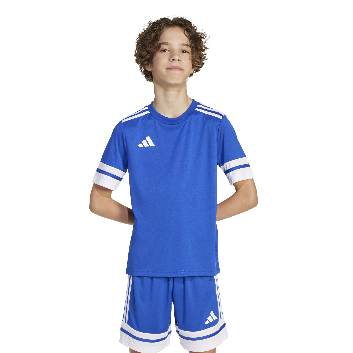 adidas Squadra 25 Kids Football Shirt Blue White