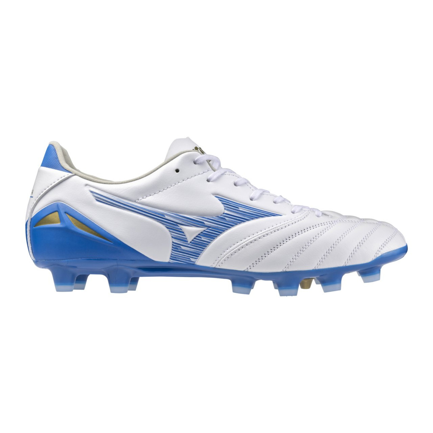 Mizuno Morelia Neo IV Pro Gras Football Shoes (FG) White Blue