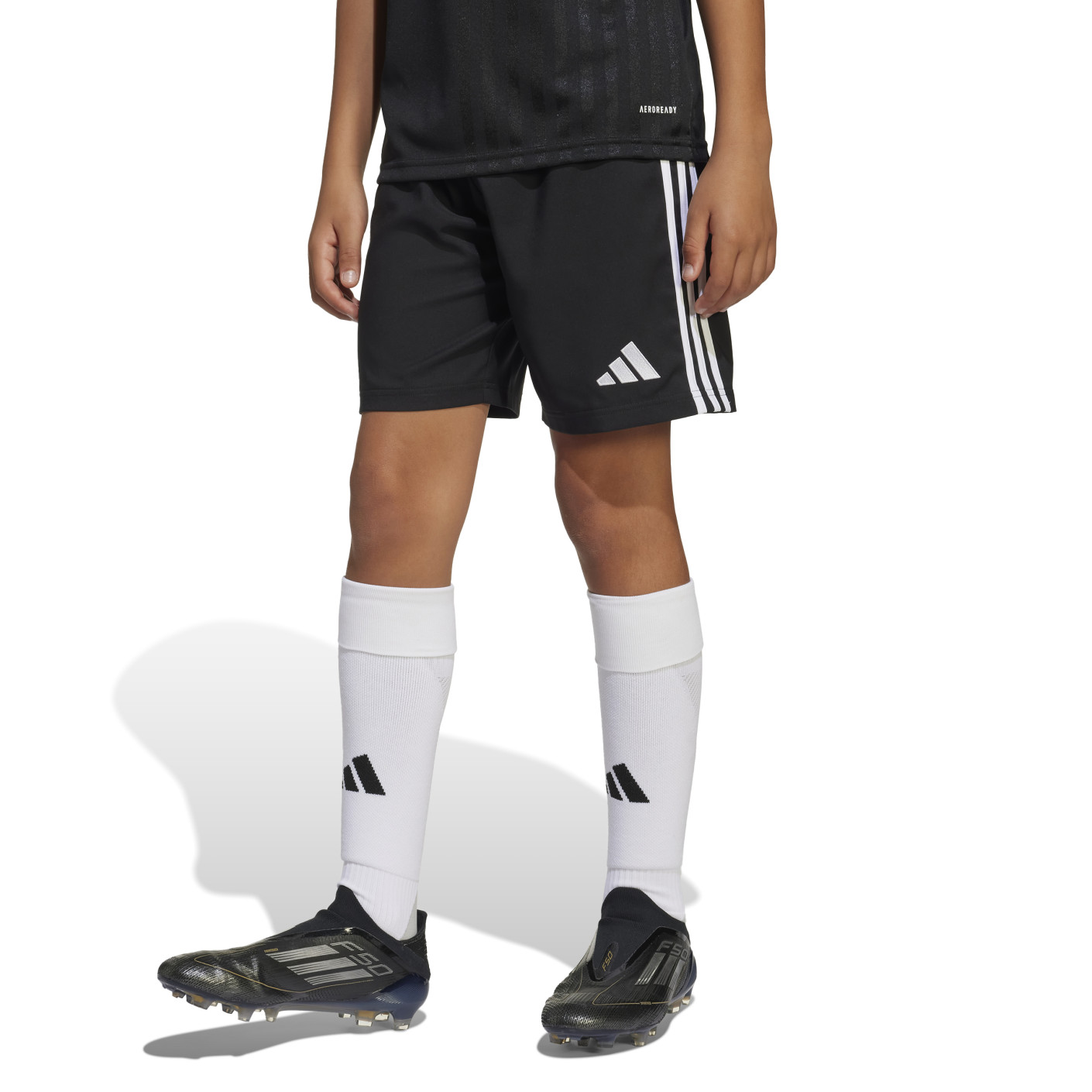 adidas Tastigo 25 Kids Football Shorts Black White