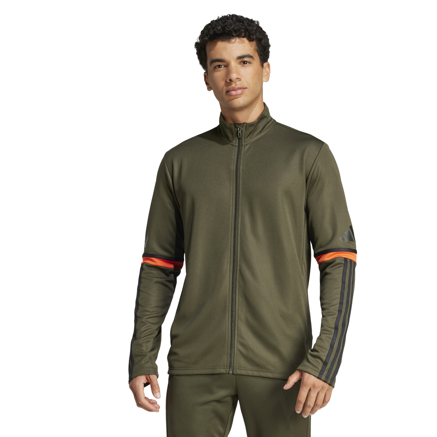 adidas Squadra 25 Training Jacket Dark Green Black Orange