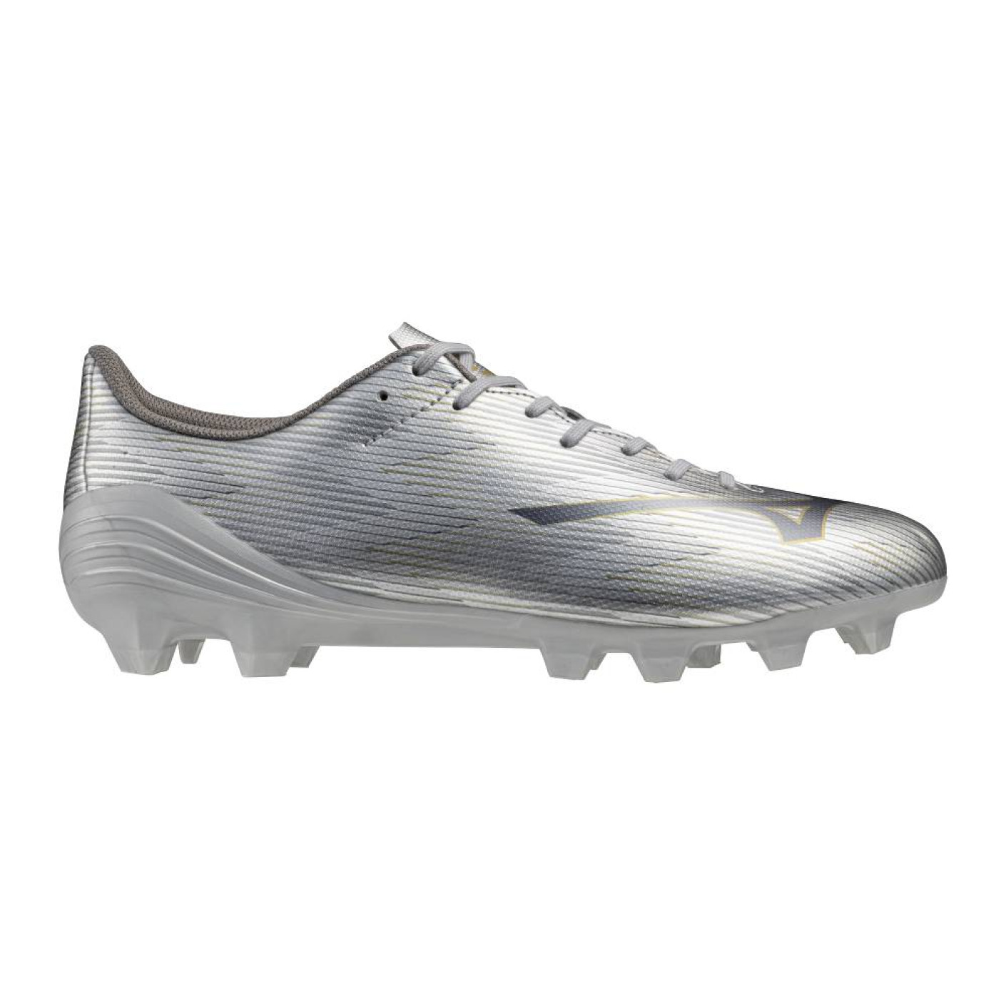 Mizuno Alpha II Select Gras Voetbalschoenen (FG) Zilver Grijs Goud