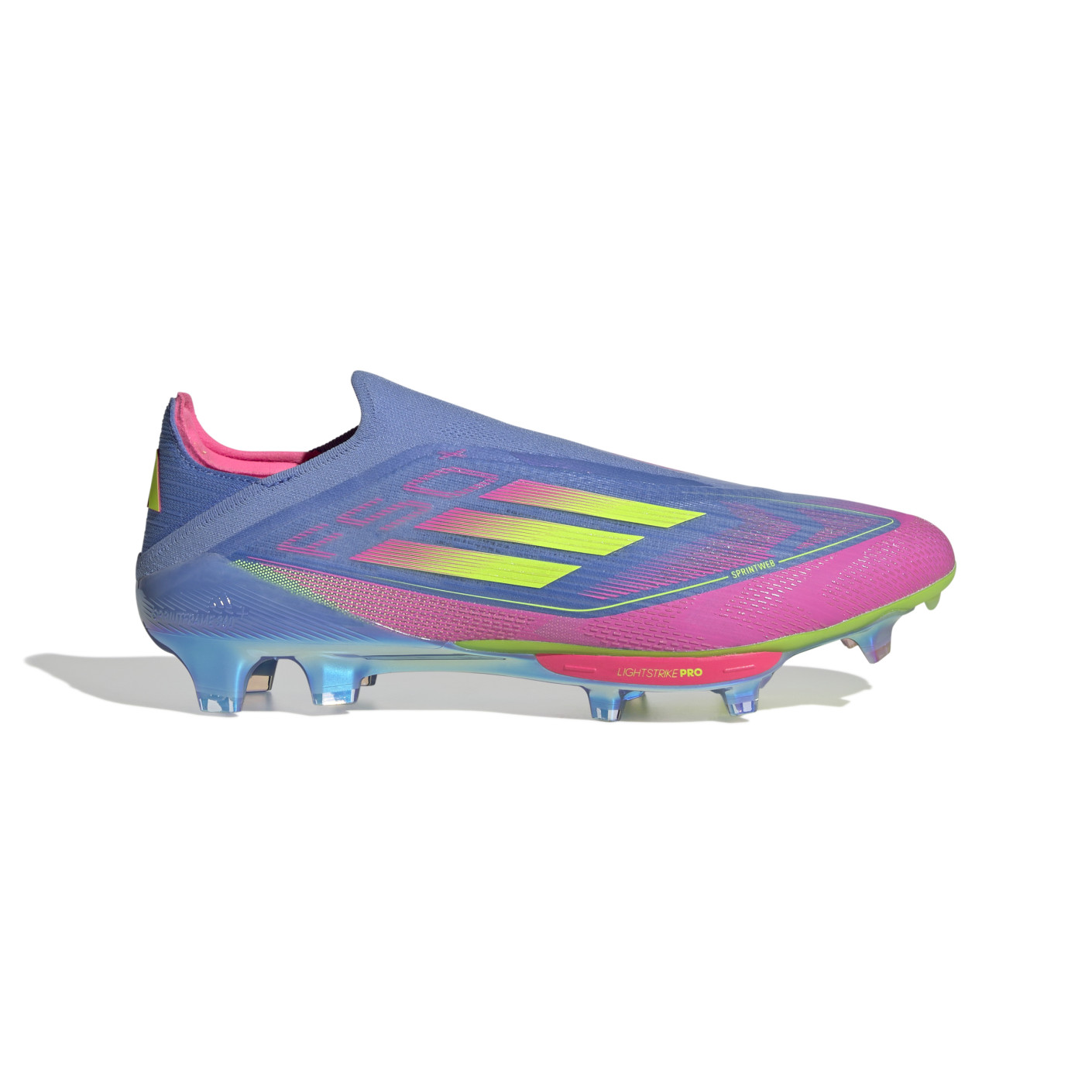 adidas F50+ Gras Football Shoes (FG) Blue Neon Yellow Pink