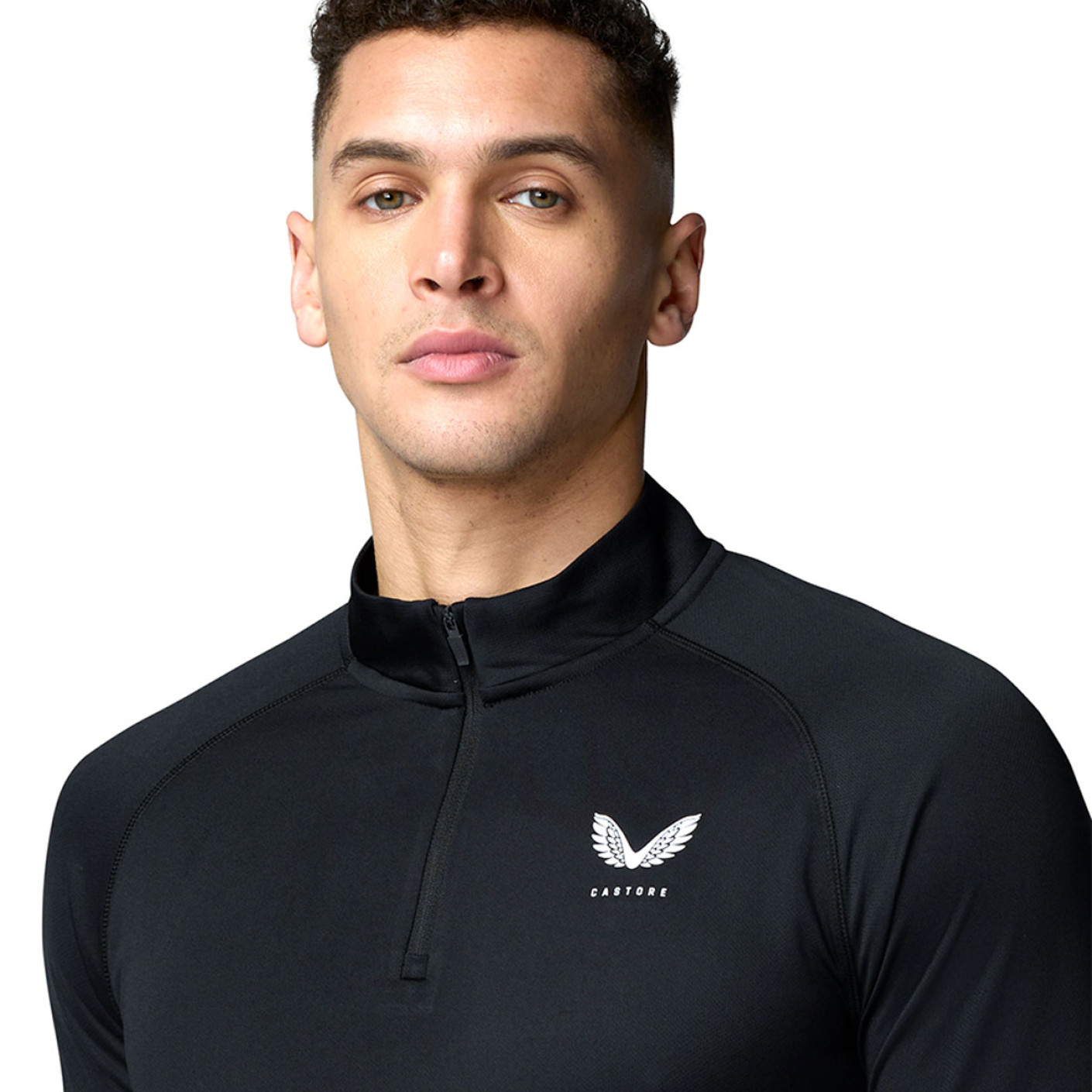 Castore Adapt Tech Tracksuit 1/4-Zip Black White - Voetbalshop.nl