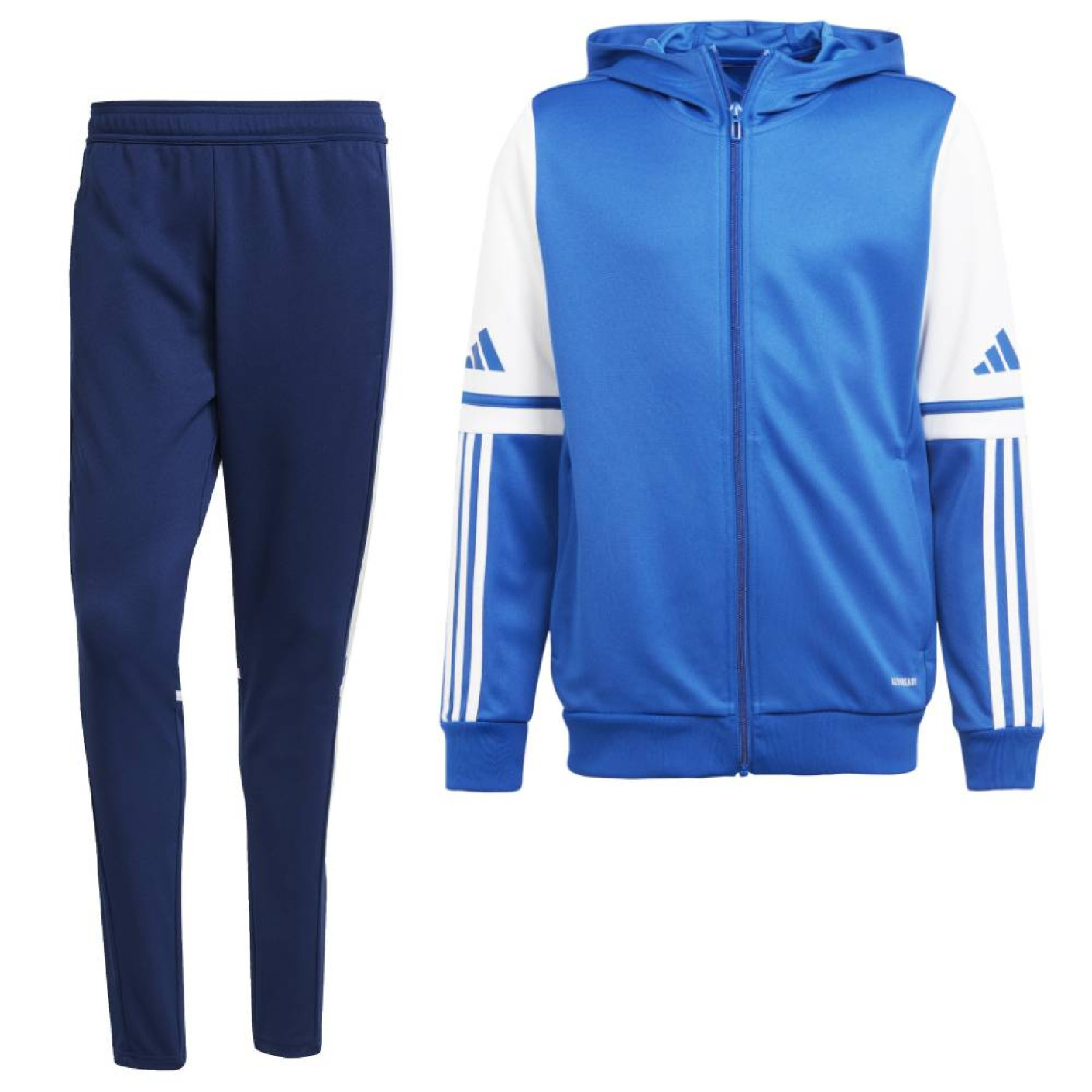 adidas Squadra 25 Hooded Tracksuit Full-Zip Kids Blue Dark Blue White