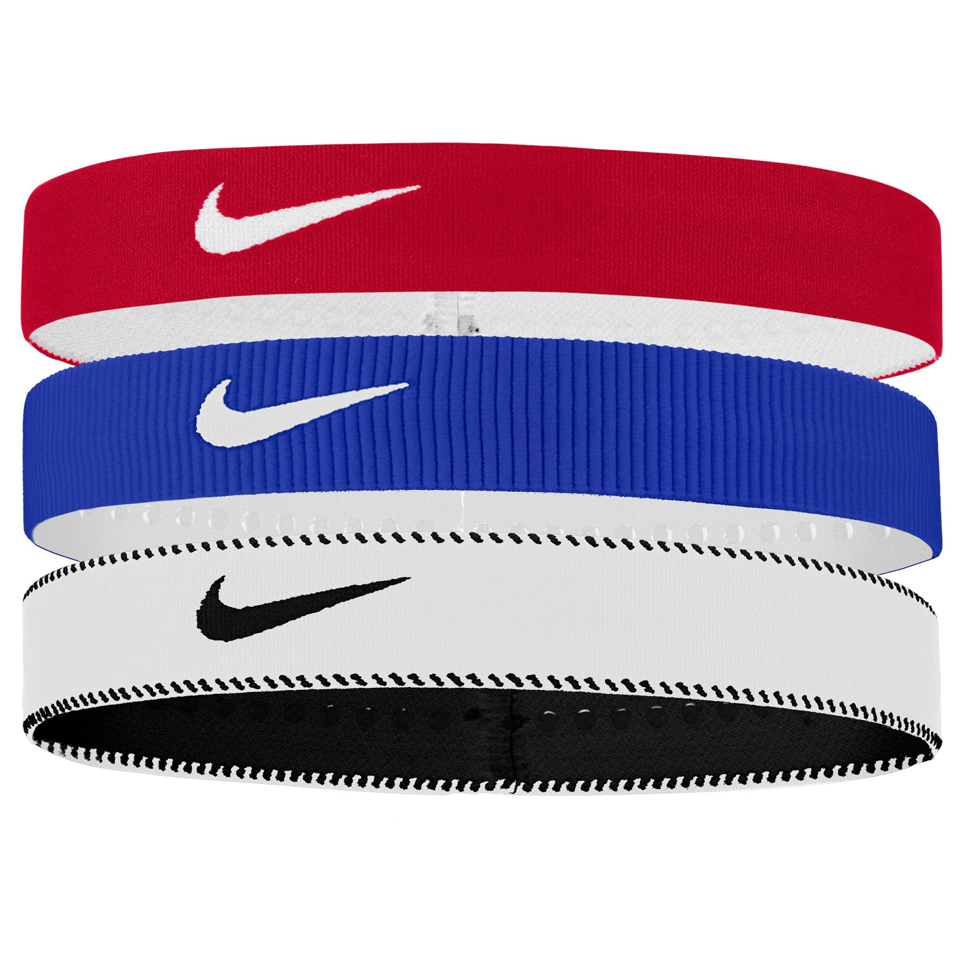 Nike Flex Classic Wide Headbands 3-Pack Red Blue White