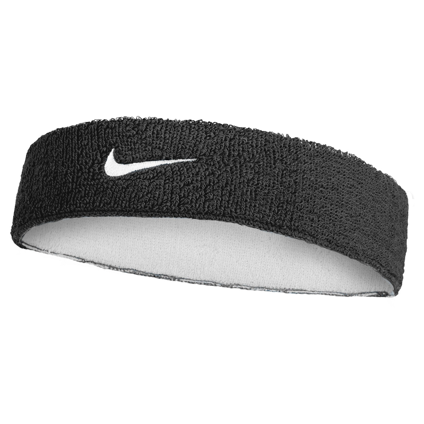 Nike Swoosh Classic Reversible Hoofdband Zwart Wit Zwart