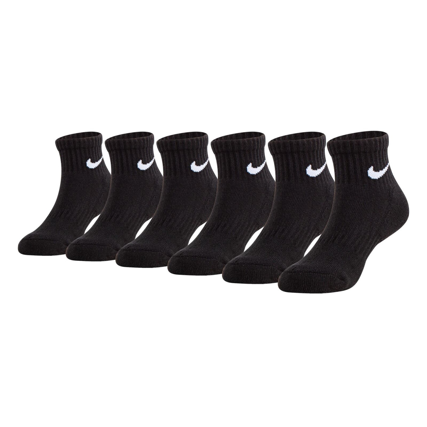 nike dri fit quarter socks black