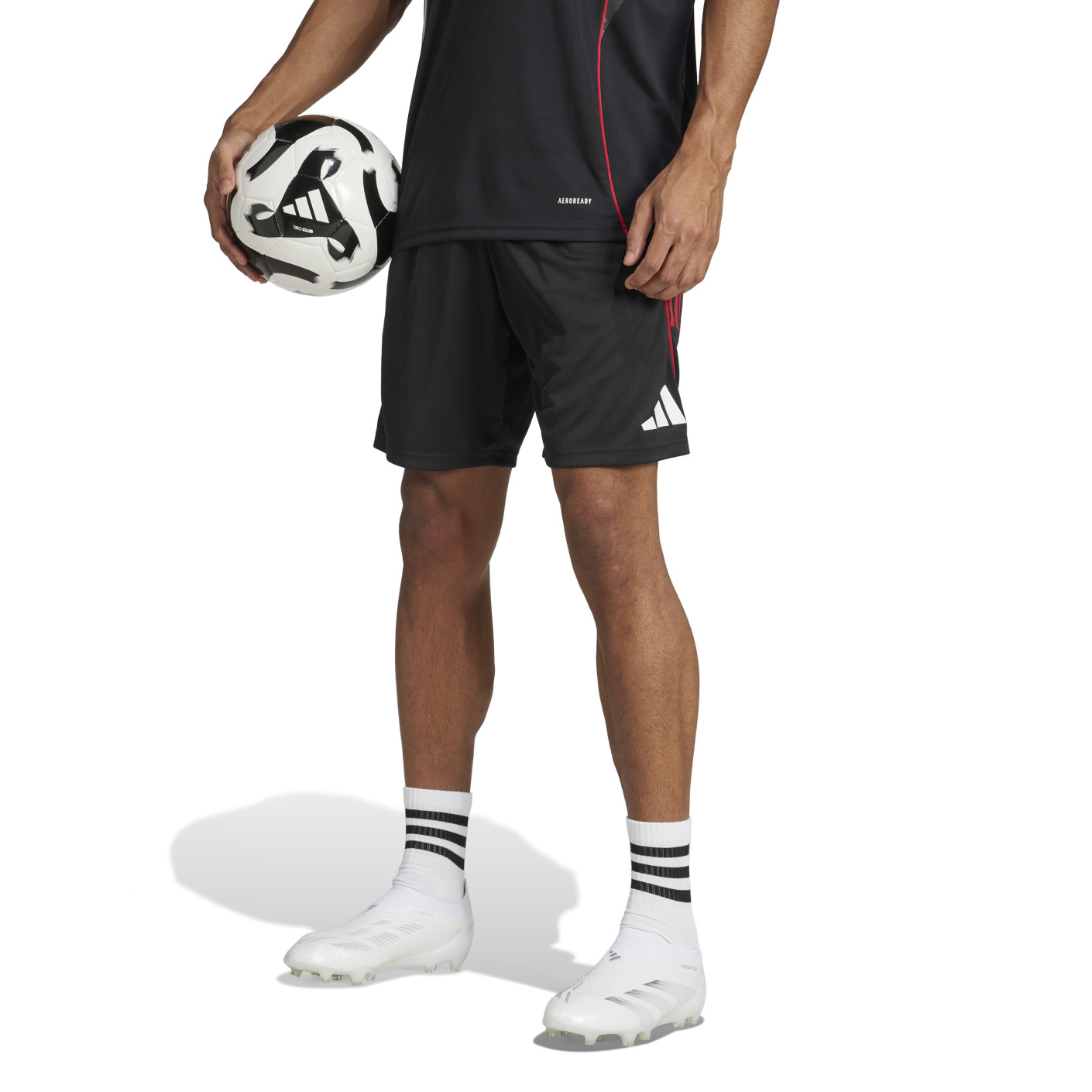 adidas Ajax Training Short 2025-2026 Black White Red - Voetbalshop.nl