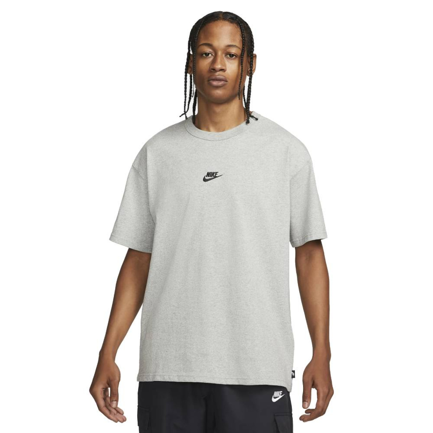 Nike Sportswear Premium Essentials T-Shirt Grijs Zwart