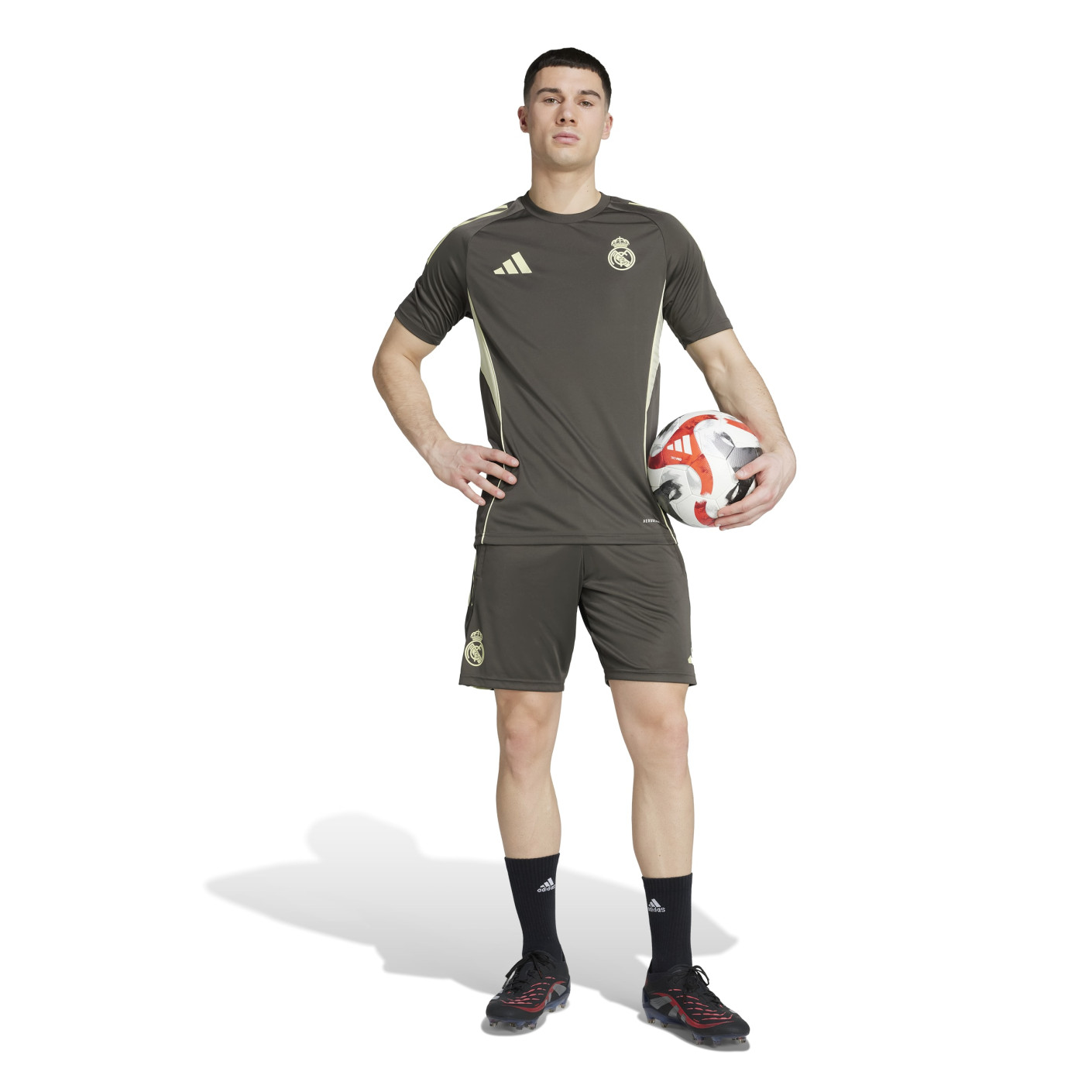 adidas Real Madrid Trainingsset 2025-2026 Grijs Lichtgroen