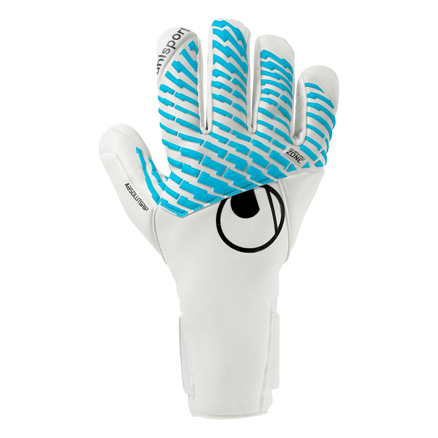 Uhlsport FM Cybertec Absolutgrip HN Goalkeeper Gloves White Bright Blue Black