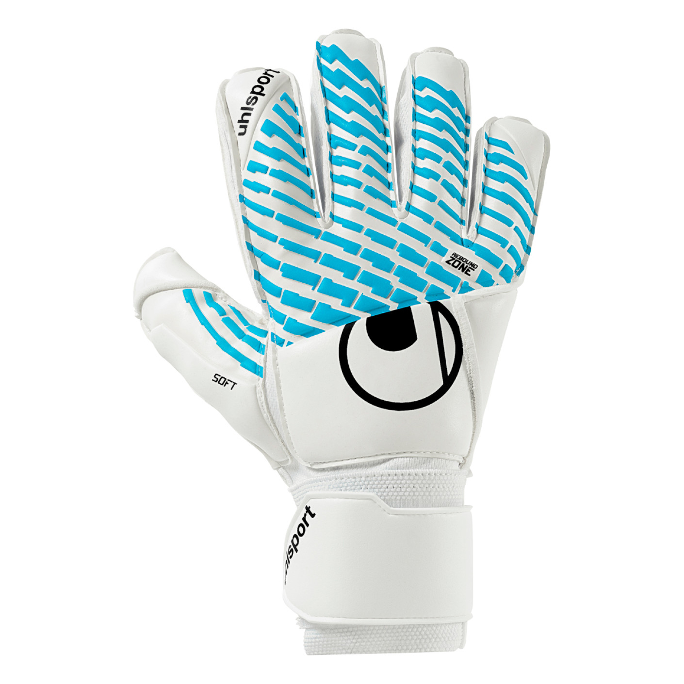 Uhlsport FM Cybertec Soft Flex Frame Goalkeeper Gloves White Bright Blue Black
