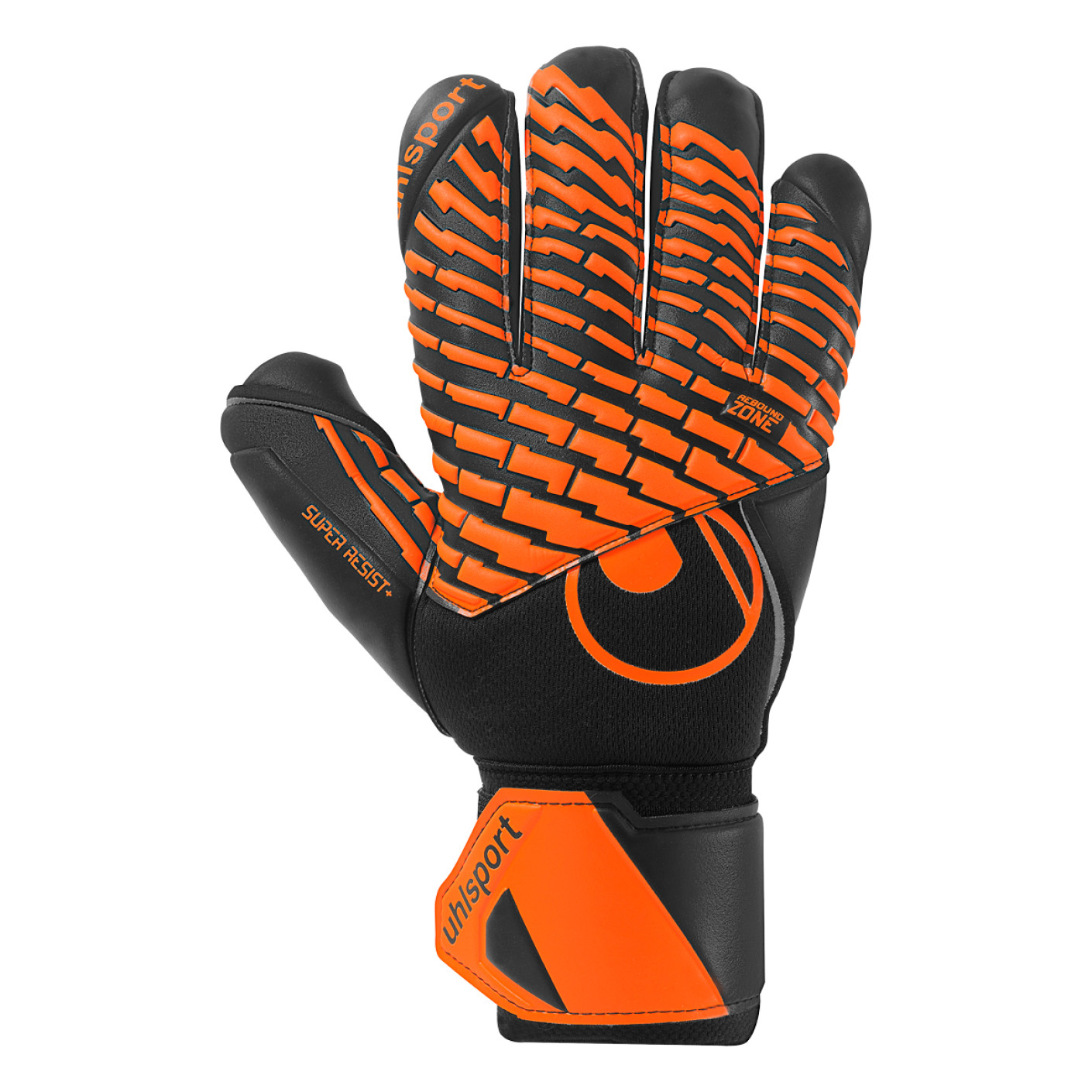 Uhlsport FM Super Resist+ HN Keepershandschoenen Zwart Feloranje