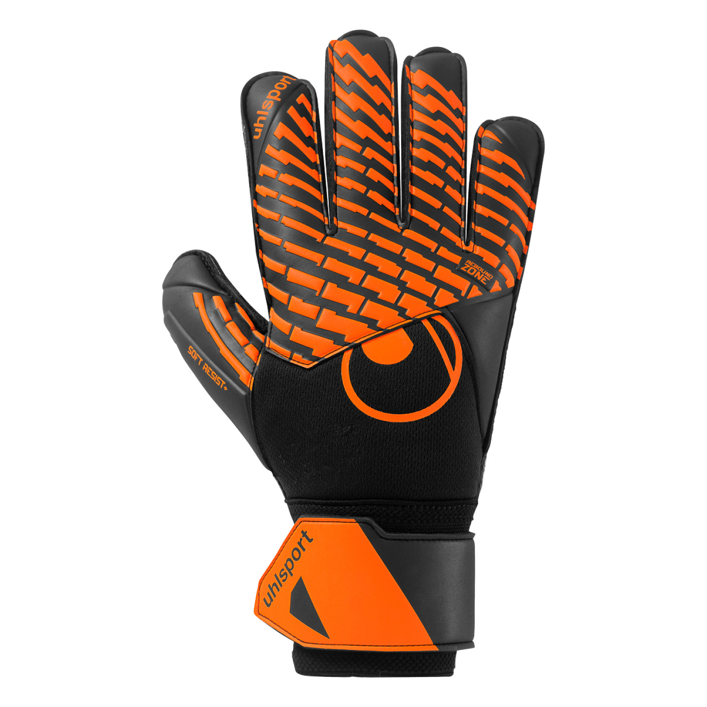 Uhlsport FM Soft Resist+ Goalkeeper Gloves Black Bright Orange