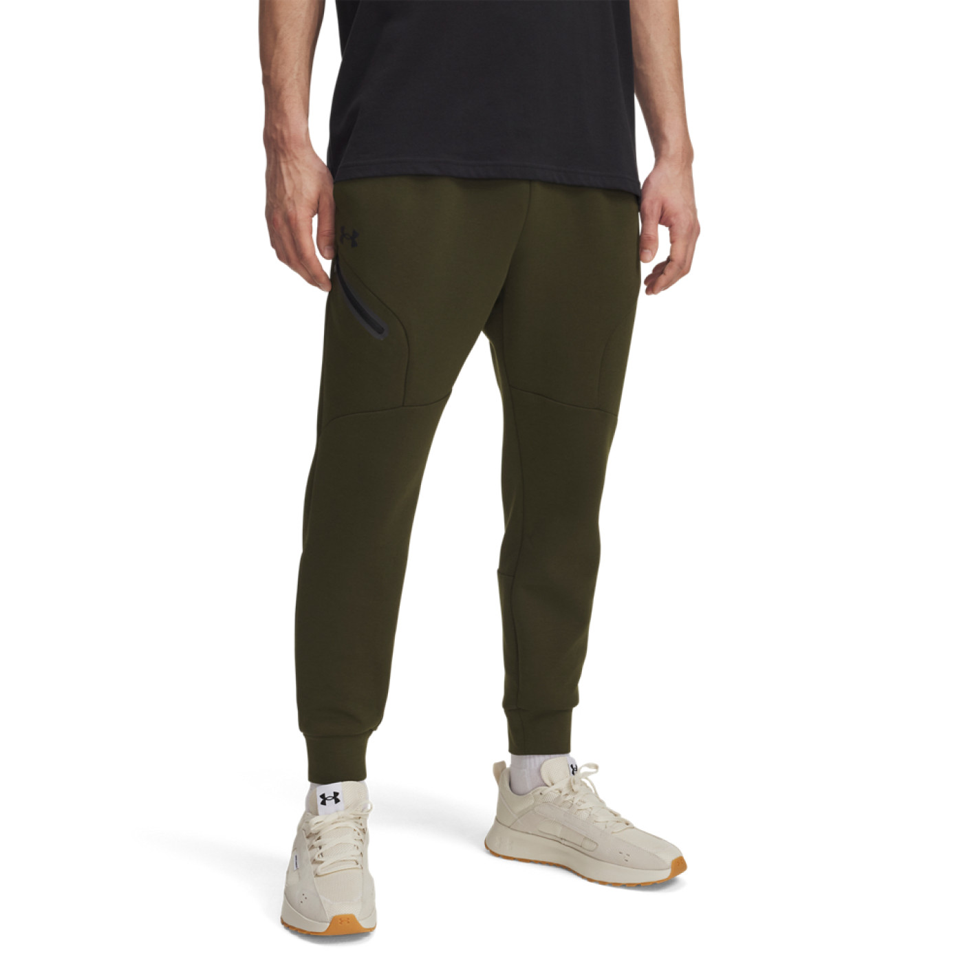 Under Armour Unstoppable Fleece Joggingbroek Donkergroen Zwart