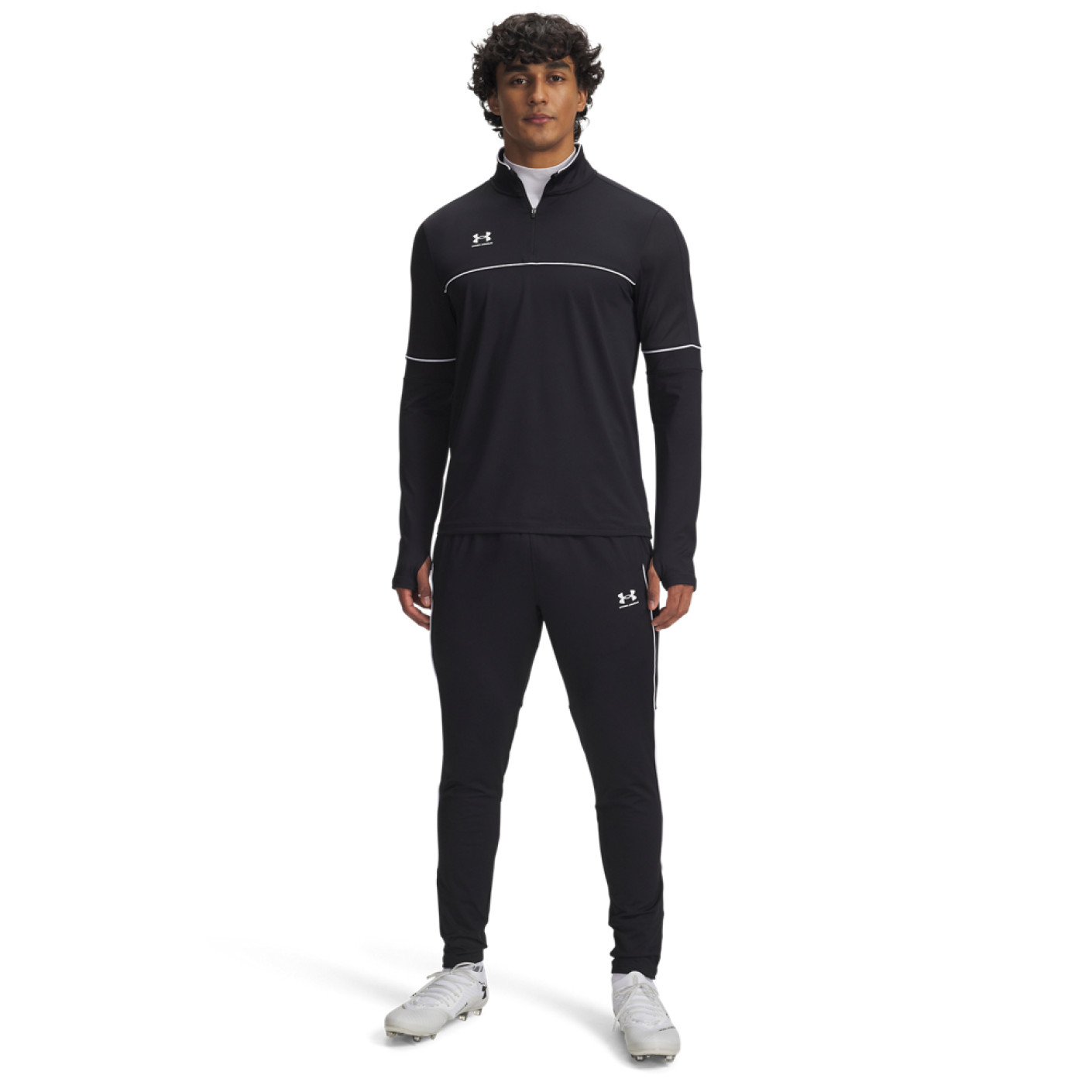 Under Armour Challenger Trainingspak 1/4-Zip Zwart Wit