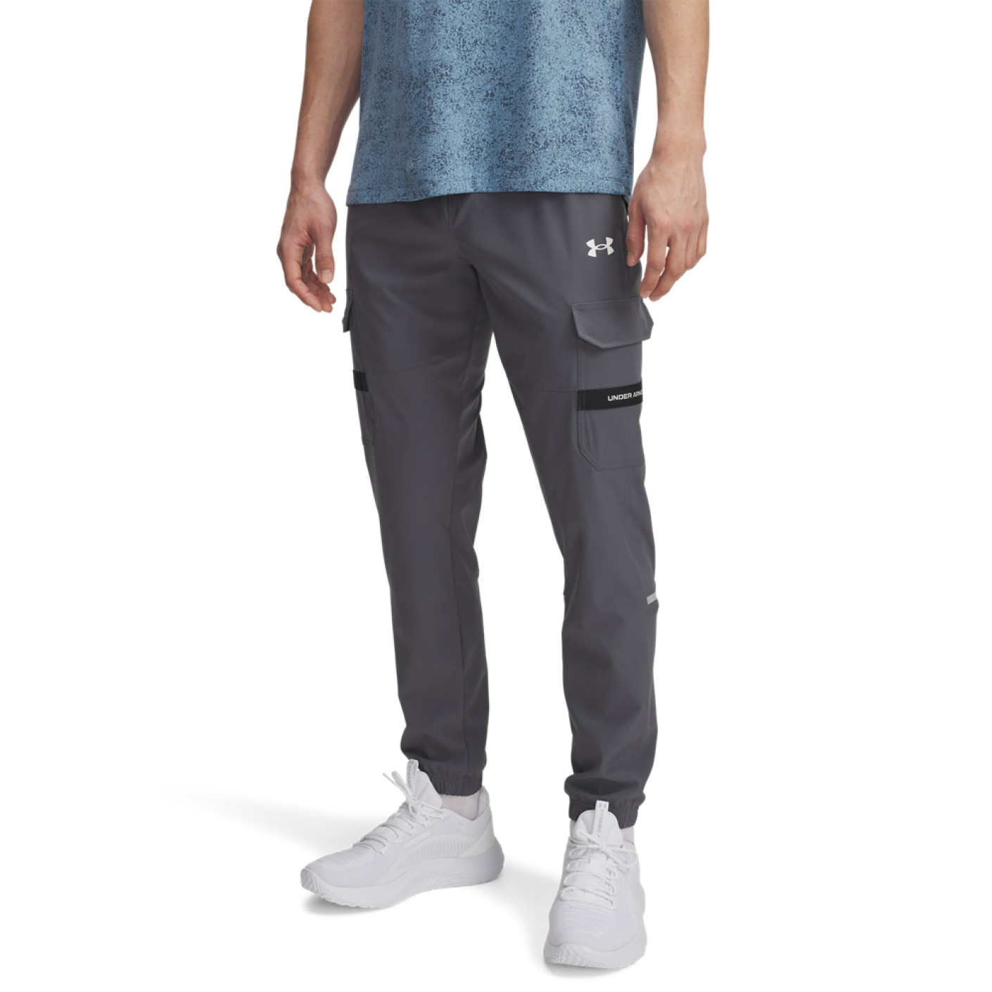 Under Armour Tech Utility Woven Cargo Pants Grey White Black