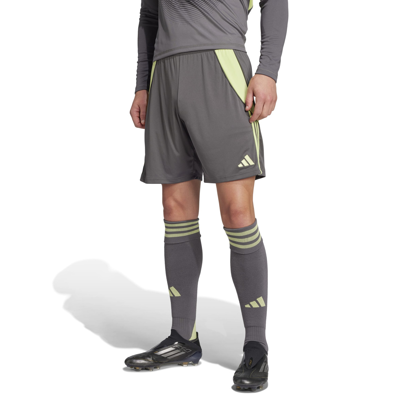 adidas Tiro 24 Voetbalbroekje Grijs Lichtgroen