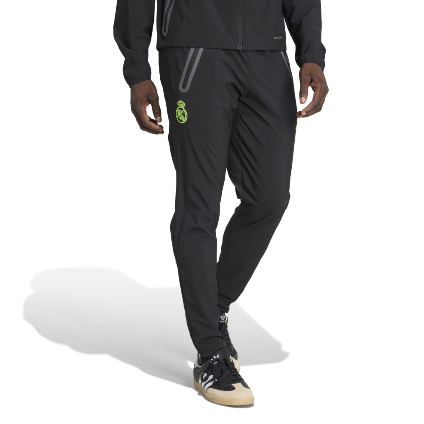 adidas Real Madrid Vis Tech Trainingsbroek Zwart Lichtgroen
