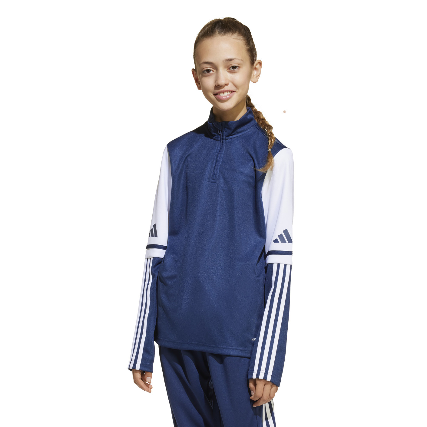 adidas Squadra 25 Trainingstrui 1/4-Zip Kids Donkerblauw Wit