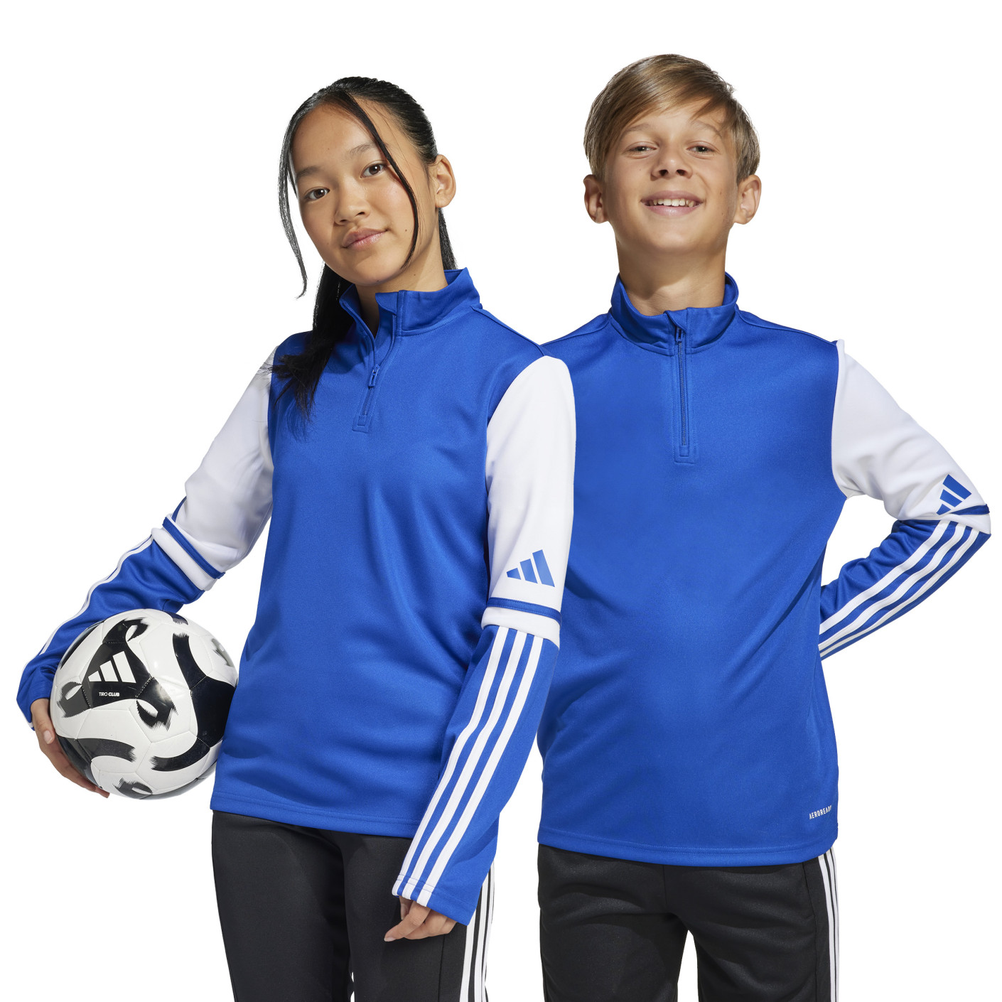 adidas Squadra 25 Trainingstrui 1/4-Zip Kids Blauw Wit