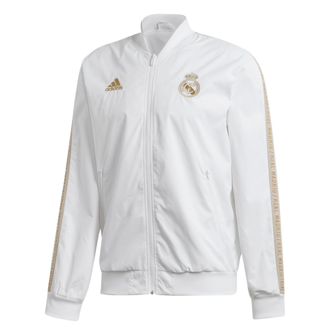 adidas Real Madrid Anthem Trainingsjack 2019-2020 Wit Goud