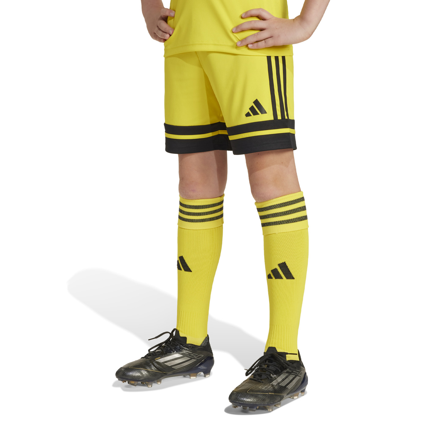 adidas Squadra 25 Kids Football Shorts Yellow Black