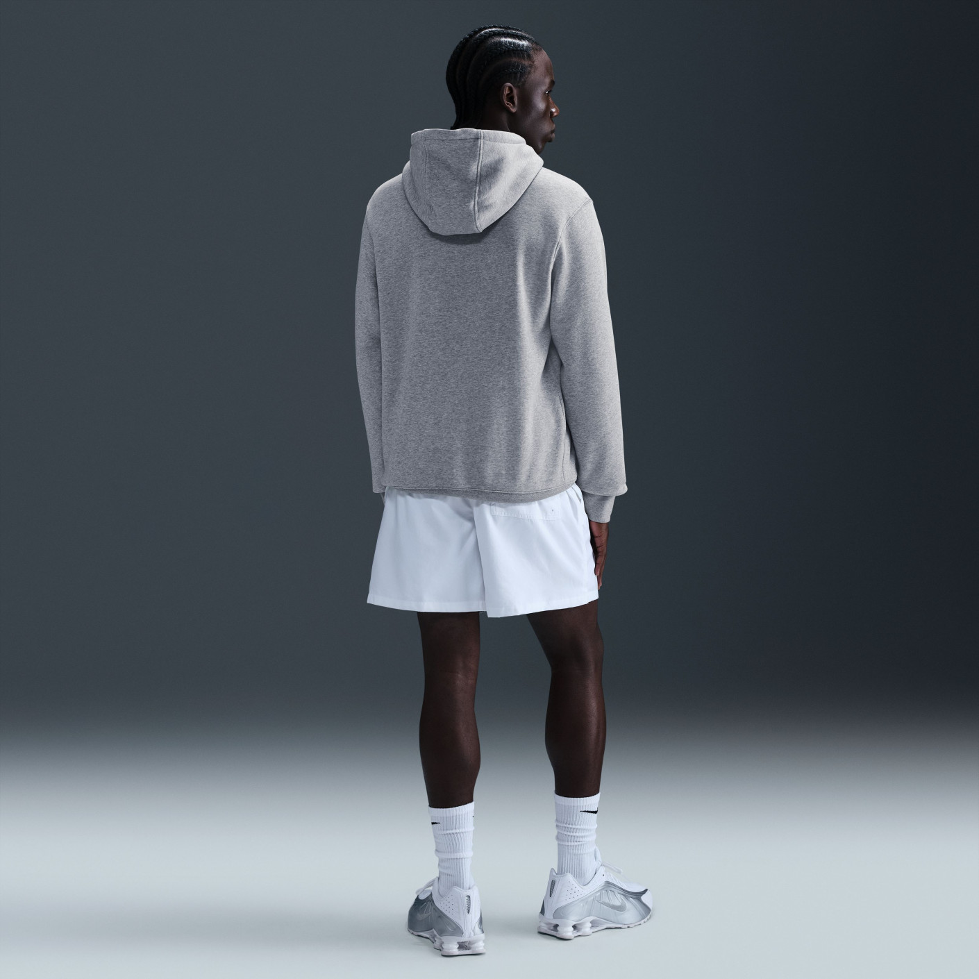 grey cotton nike hoodie