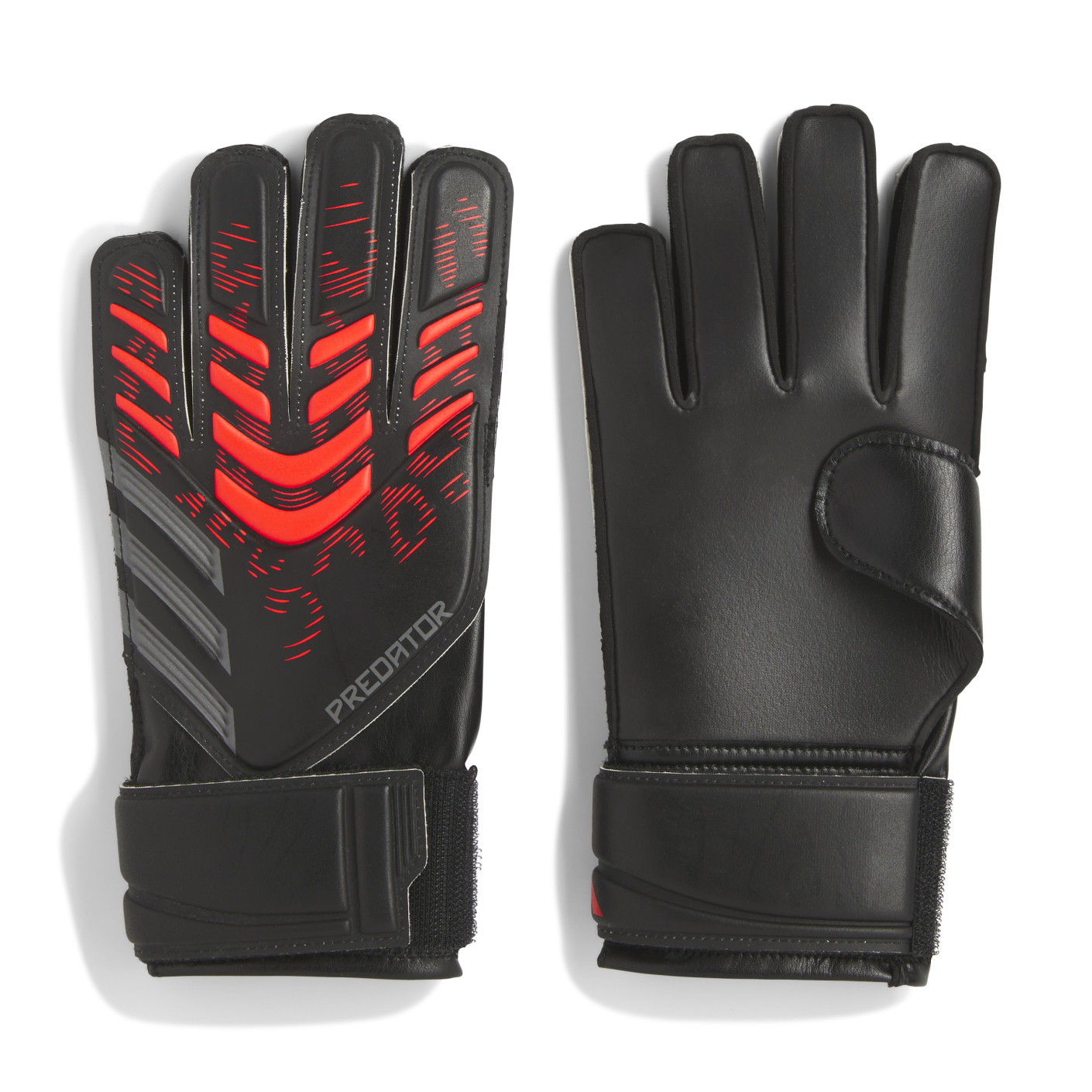 adidas Predator Training Kids Goalkeeper Gloves Black Red Grey