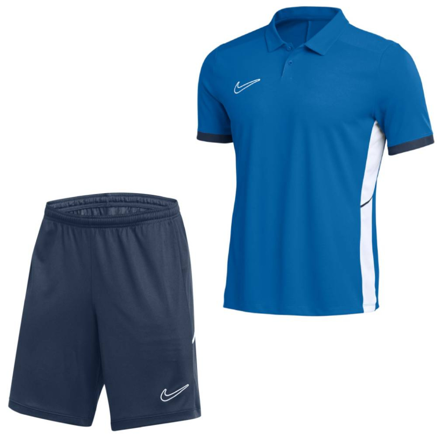 Nike Academy 25 Polo Training Set Kids Blue Dark Blue White