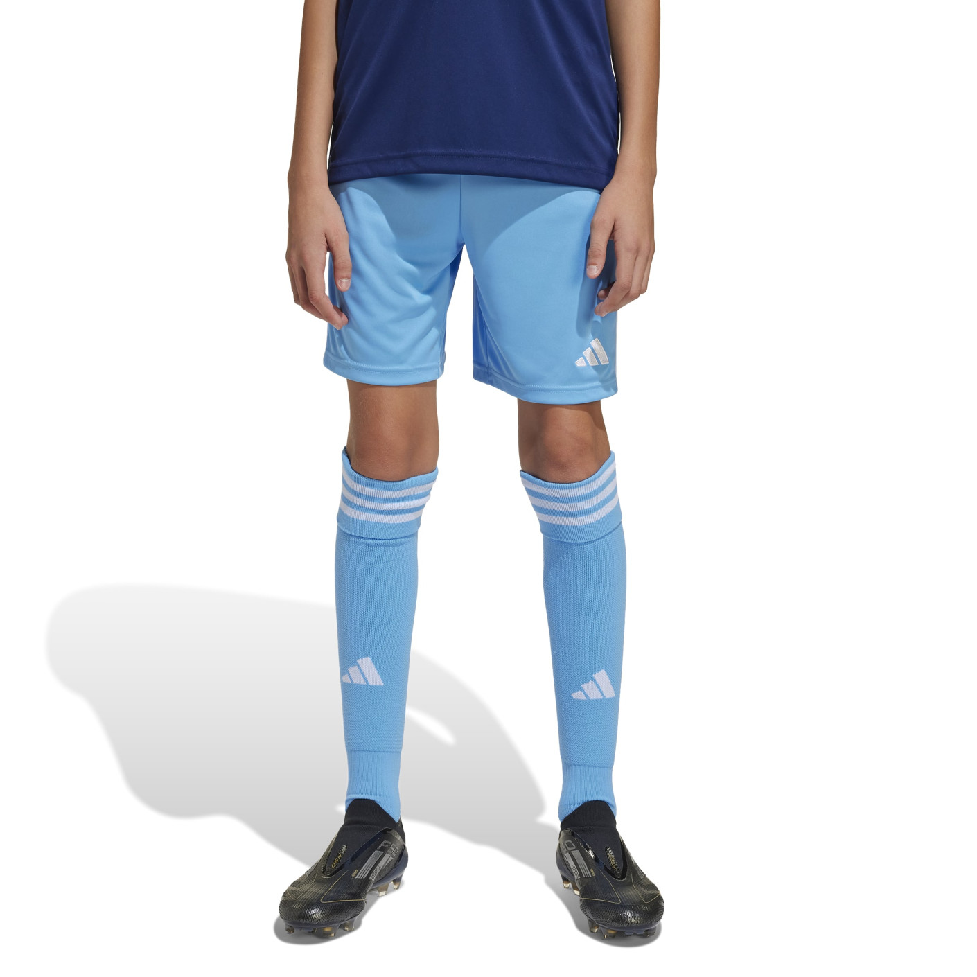 adidas Tiro 24 Kids Football Shorts Light Blue White