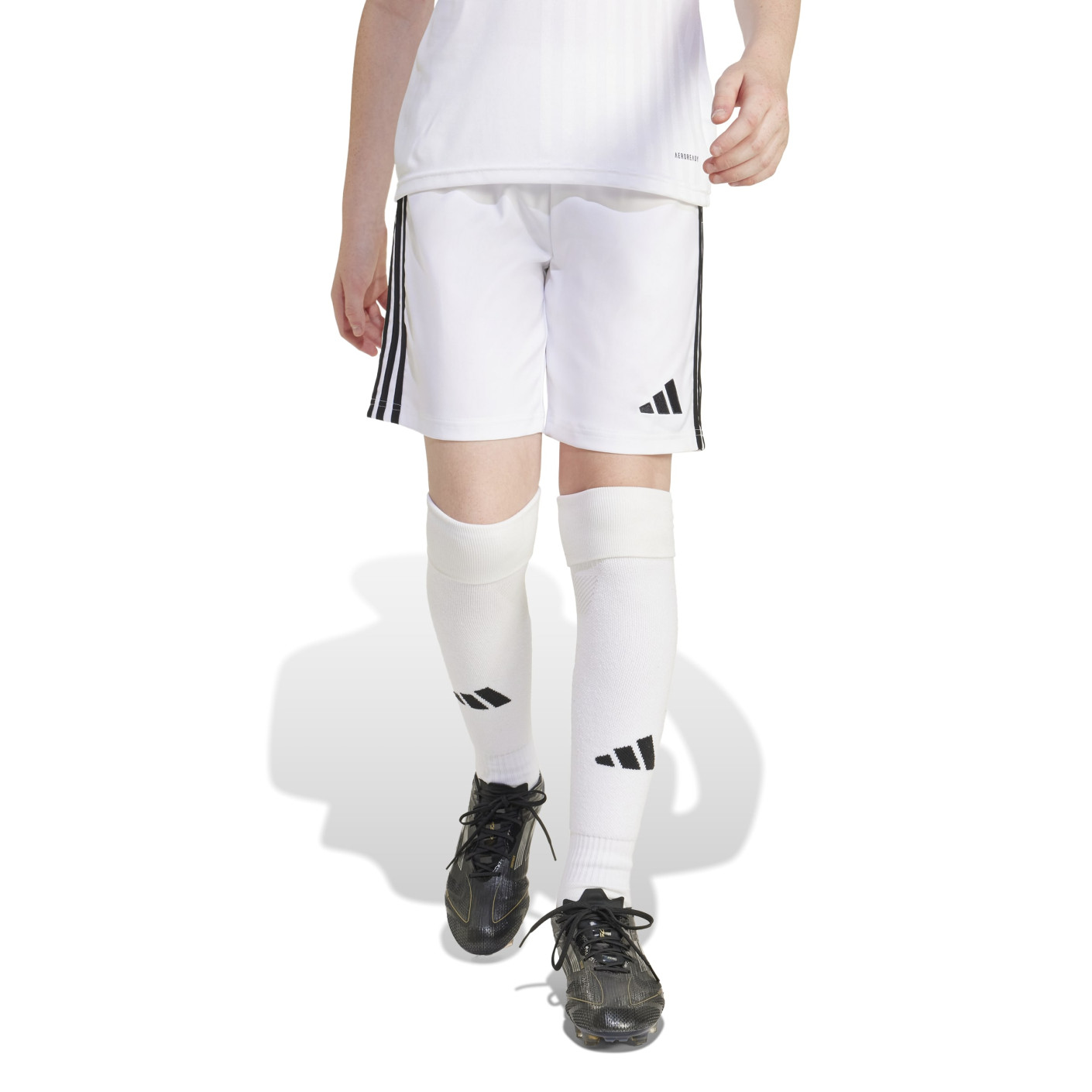 adidas Tastigo 25 Kids Football Shorts White Black