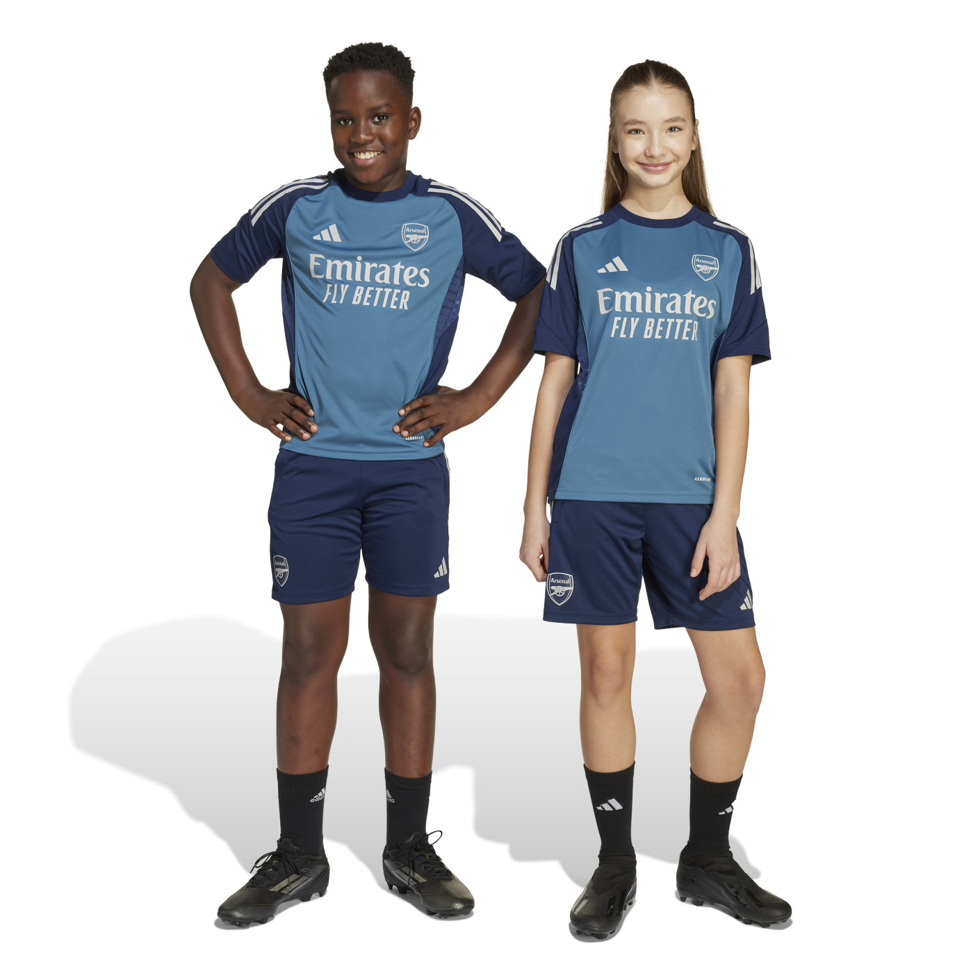 adidas Arsenal Training Set 2025-2026 Kids Blue Dark Blue White